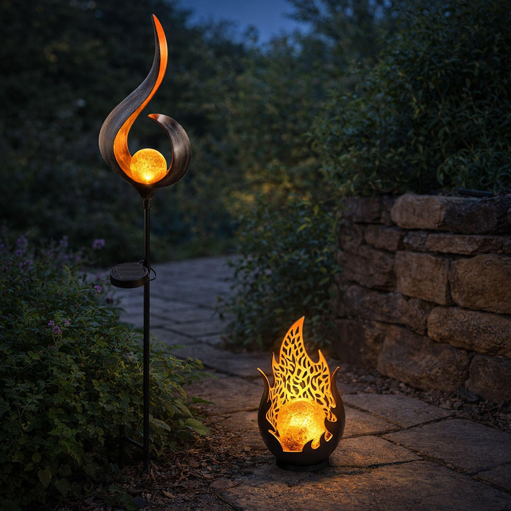 LED AUSSENLEUCHTE Metall Bronze - Bronzefarben, Glas (16.7/6/90cm) - Globo Lighting