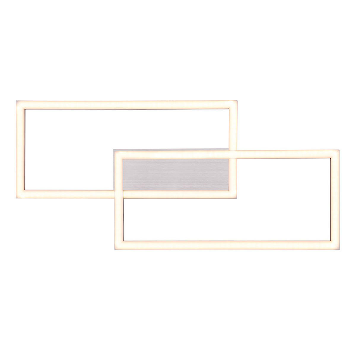 LED DECKENLEUCHTE MUNNI Silber Opal - Silberfarben, Metall (52/24.2/6.2cm) - Globo Lighting