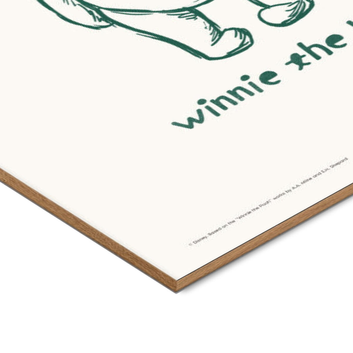 POSTER mit Rahmen Disney - Disney's Winnie the Pooh Standing Smile - Eichefarben/Beige, Holz/Papier (50/70cm) - Poster&Frame