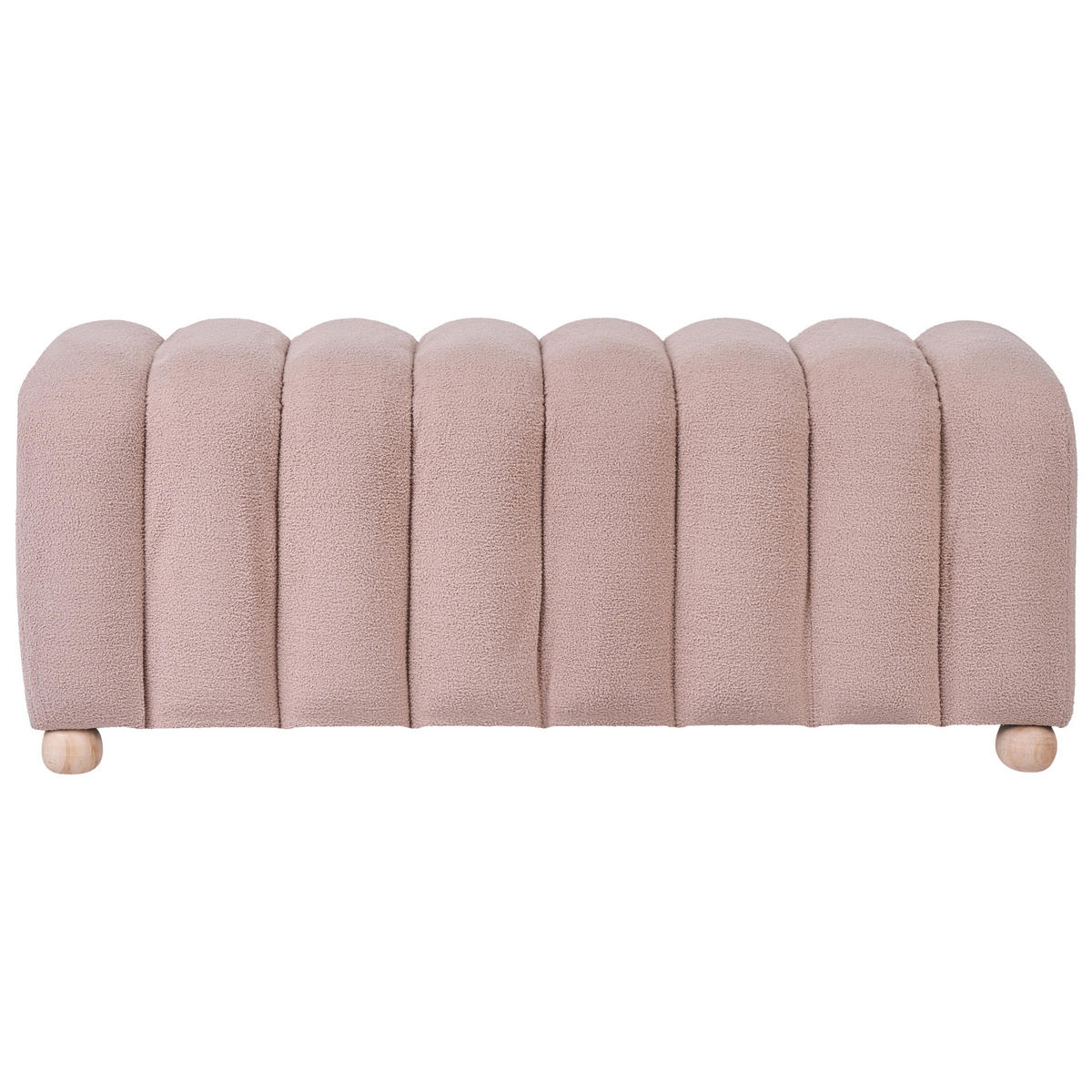 POLSTERBANK Bouclé Beige Idyllwild - Beige, Textil (111/45/39cm) - Beliani
