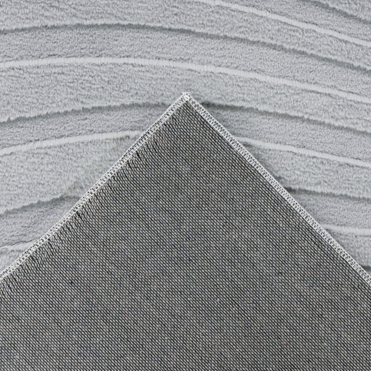 KURZFLOR-TEPPICH Waves 503 Grau 80x150 cm - Grau, Textil (80/150cm) - carpet city