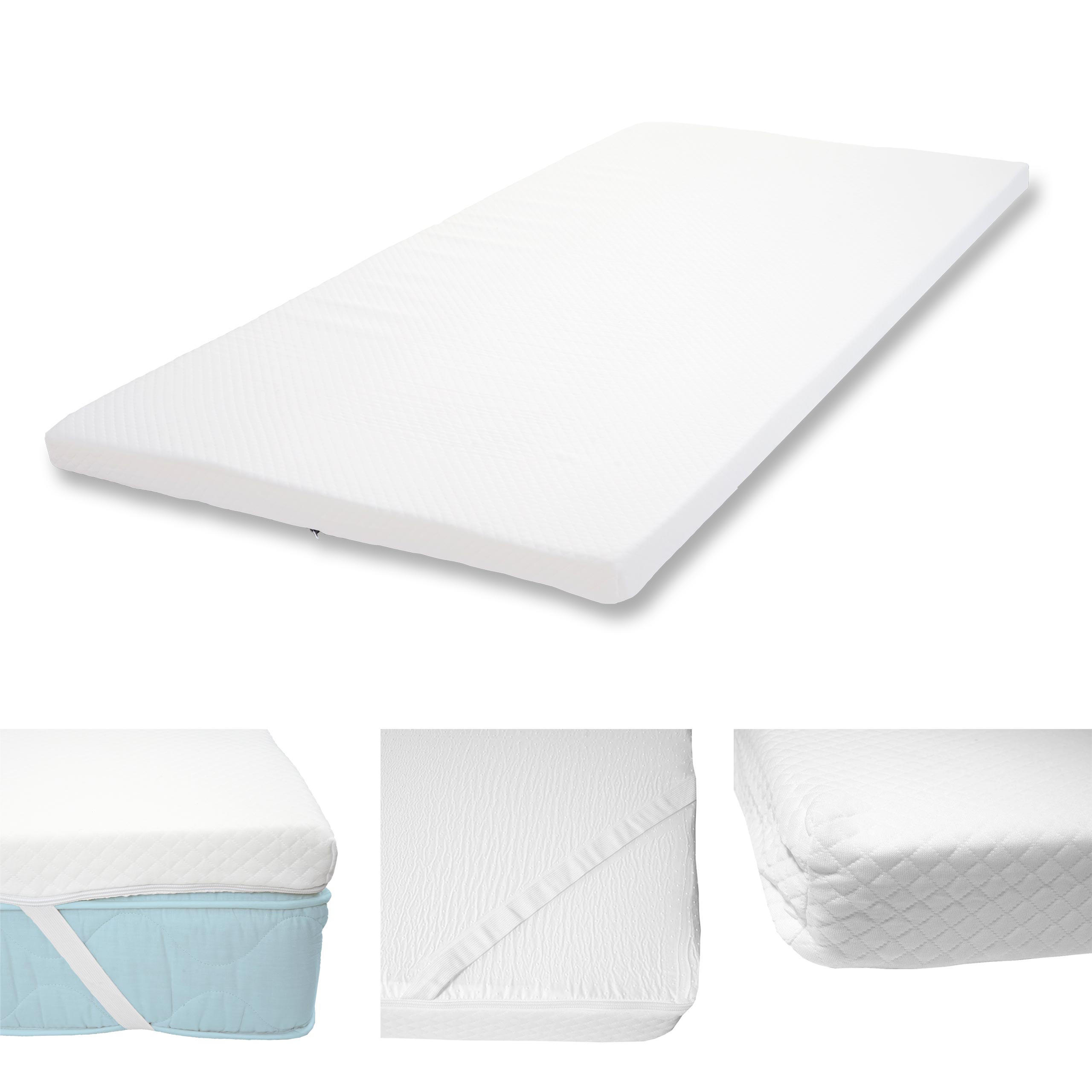 KALTSCHAUM-MATRATZENTOPPER 6CM Weiß - Weiß, Textil (200/90/6cm) - MCW