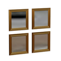 SPIEGEL Loza 4er Gold - Goldfarben, Kunststoff (40/40/2.4cm) - moebel17