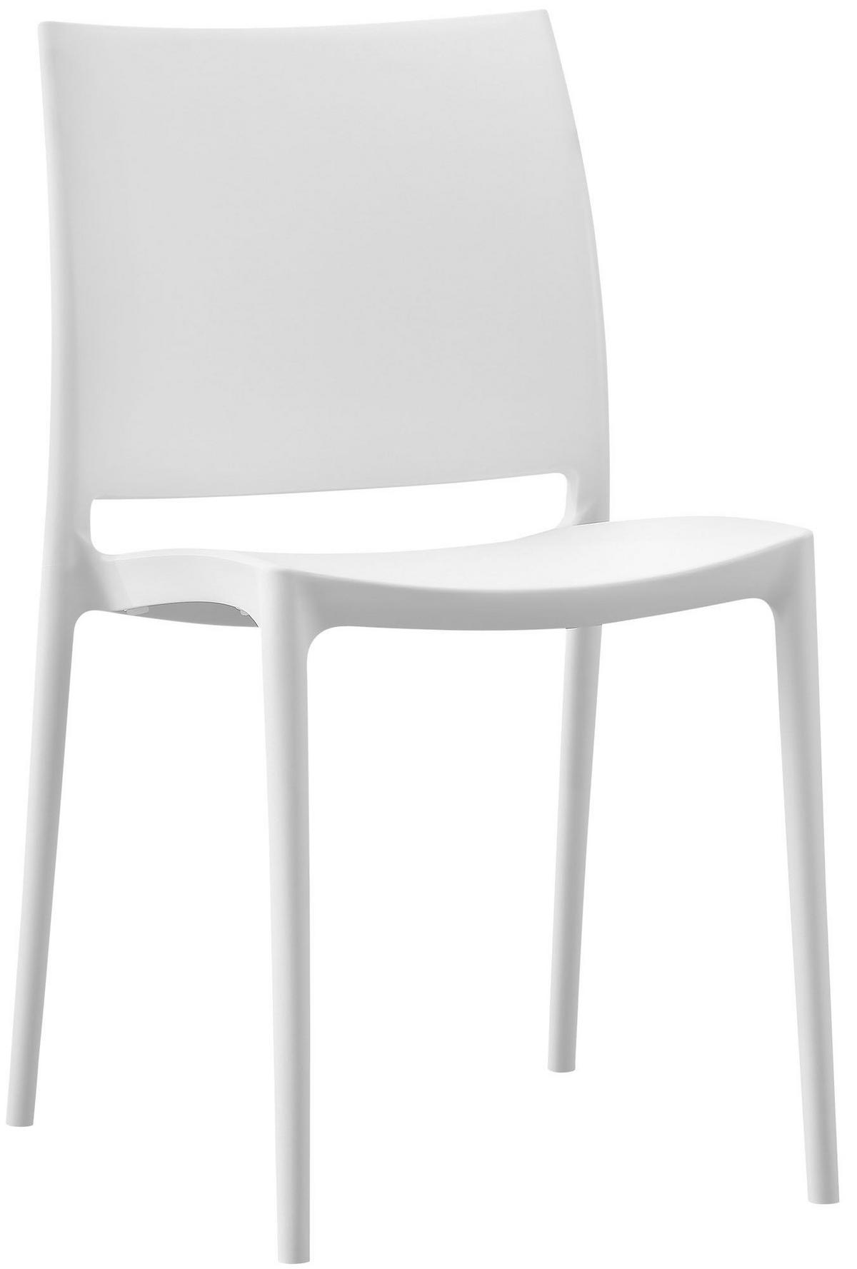 GARTENMÖBEL-SET Greta 4 Stühle 156x156x81cm Kunststoff Weiß Balkonset - Weiß, Kunststoff - DELUKE