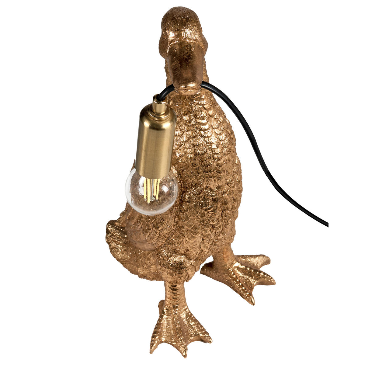 TISCHLAMPE Gold Anatis - Messingfarben/Goldfarben, Kunststoff (19/17/37cm) - Beliani