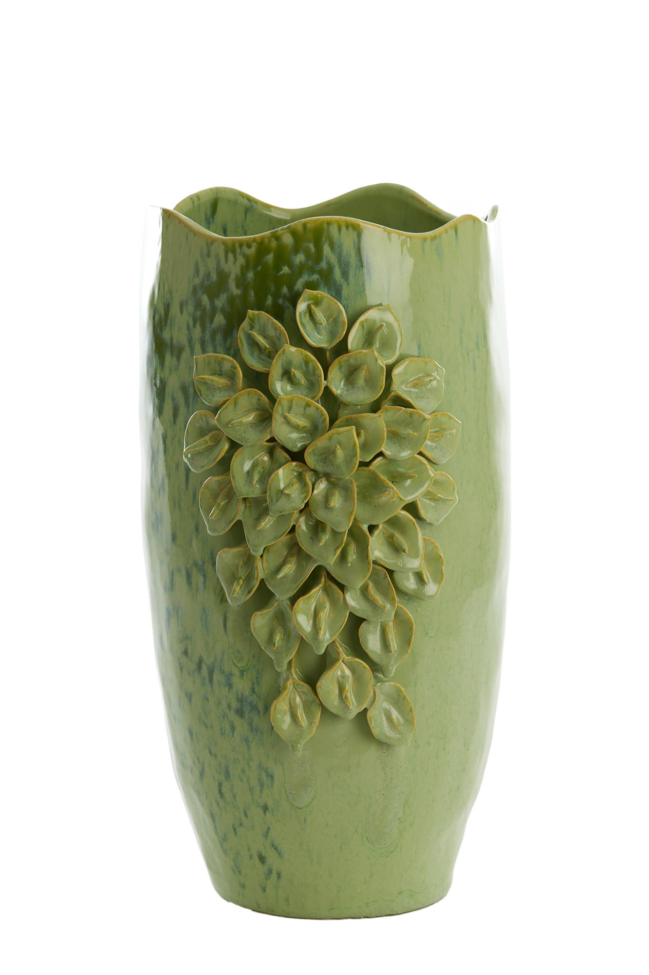 VASE Amiata Grün 31,5/27/50 cm - Grün, Keramik (50cm) - Light & Living