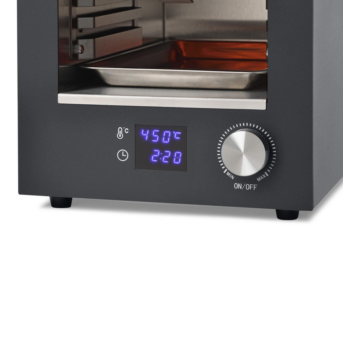 OBERHITZEGRILL elektrisch - Schwarz, Metall (27/39.5/38cm) - TAINO