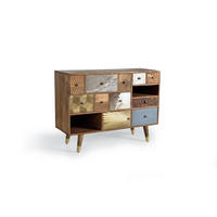 KOMMODE aus Mangoholz mit Schubladen in verschiedenen Texturen - Braun, Holz (110/80/40cm) - Giner y Colomer