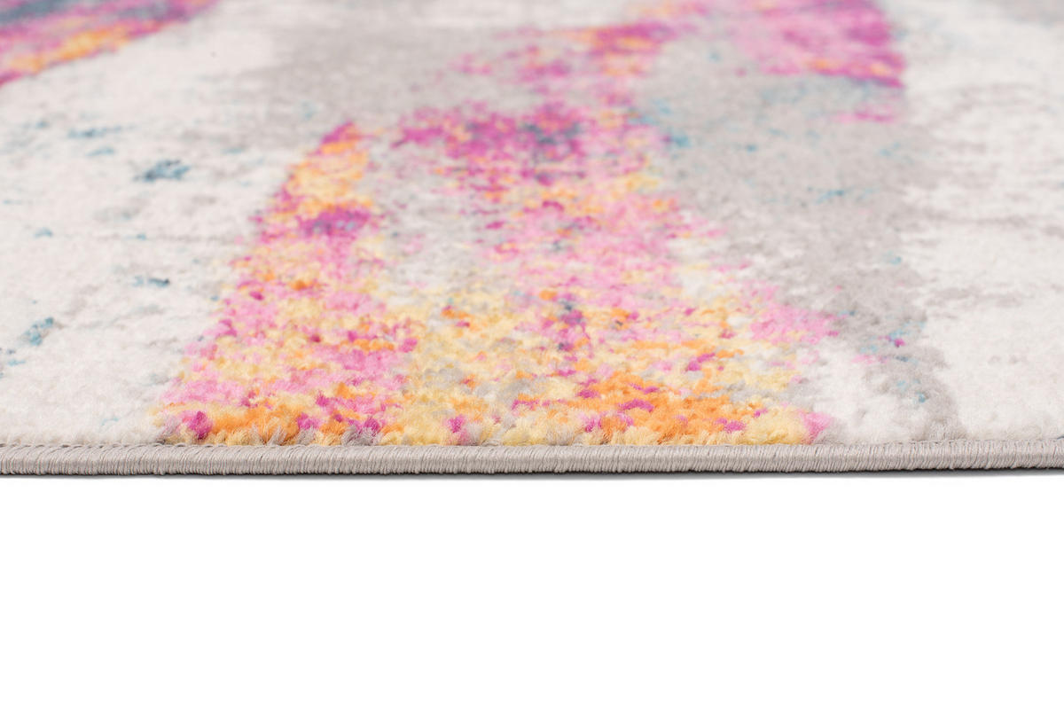 TEPPICH LAZUR Weiß 180/260 cm - Türkis/Pink, Kunststoff (180/260cm) - Tapiso