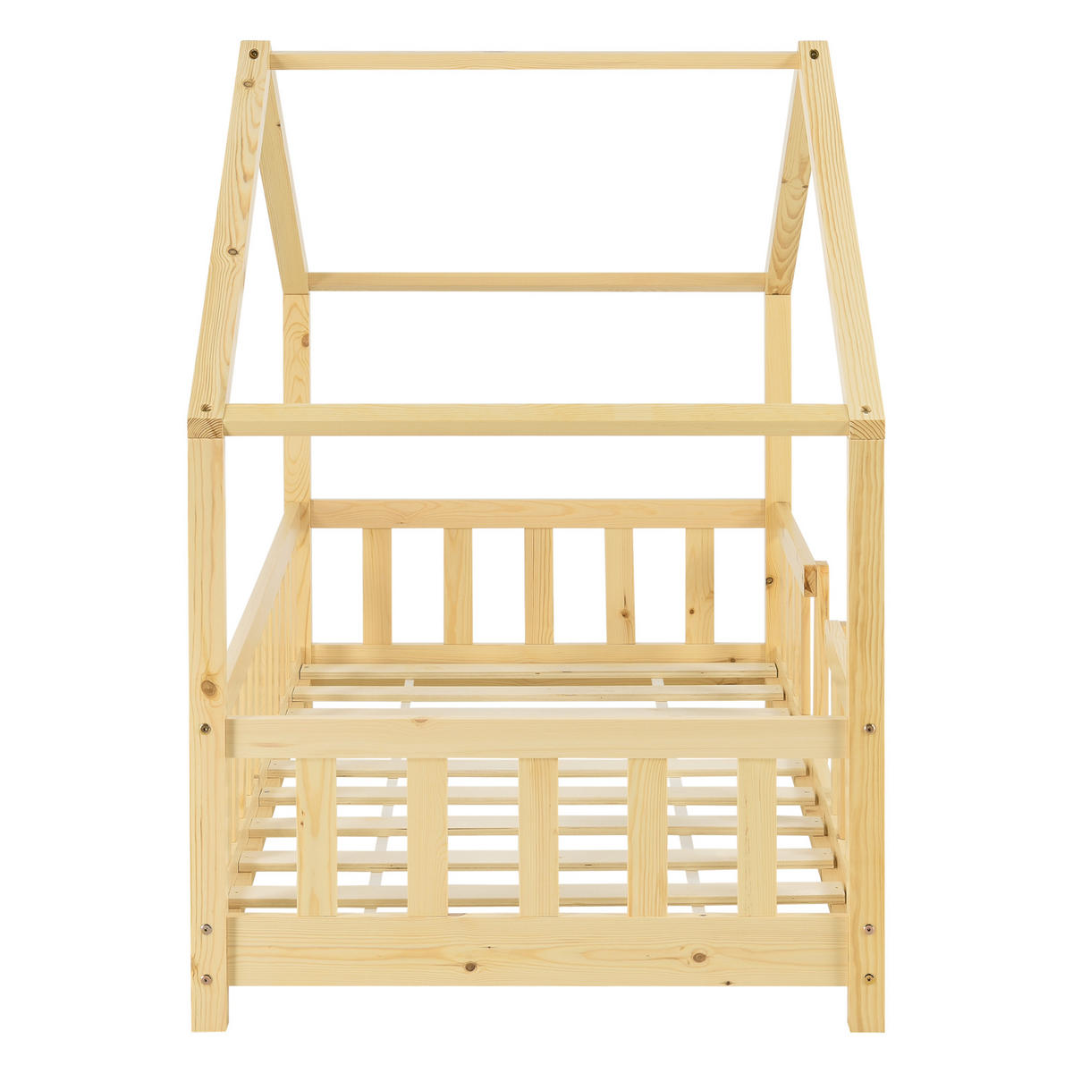 HAUSBETT Treviolo - Naturfarben, Holz (70/140cm) - [en.casa]