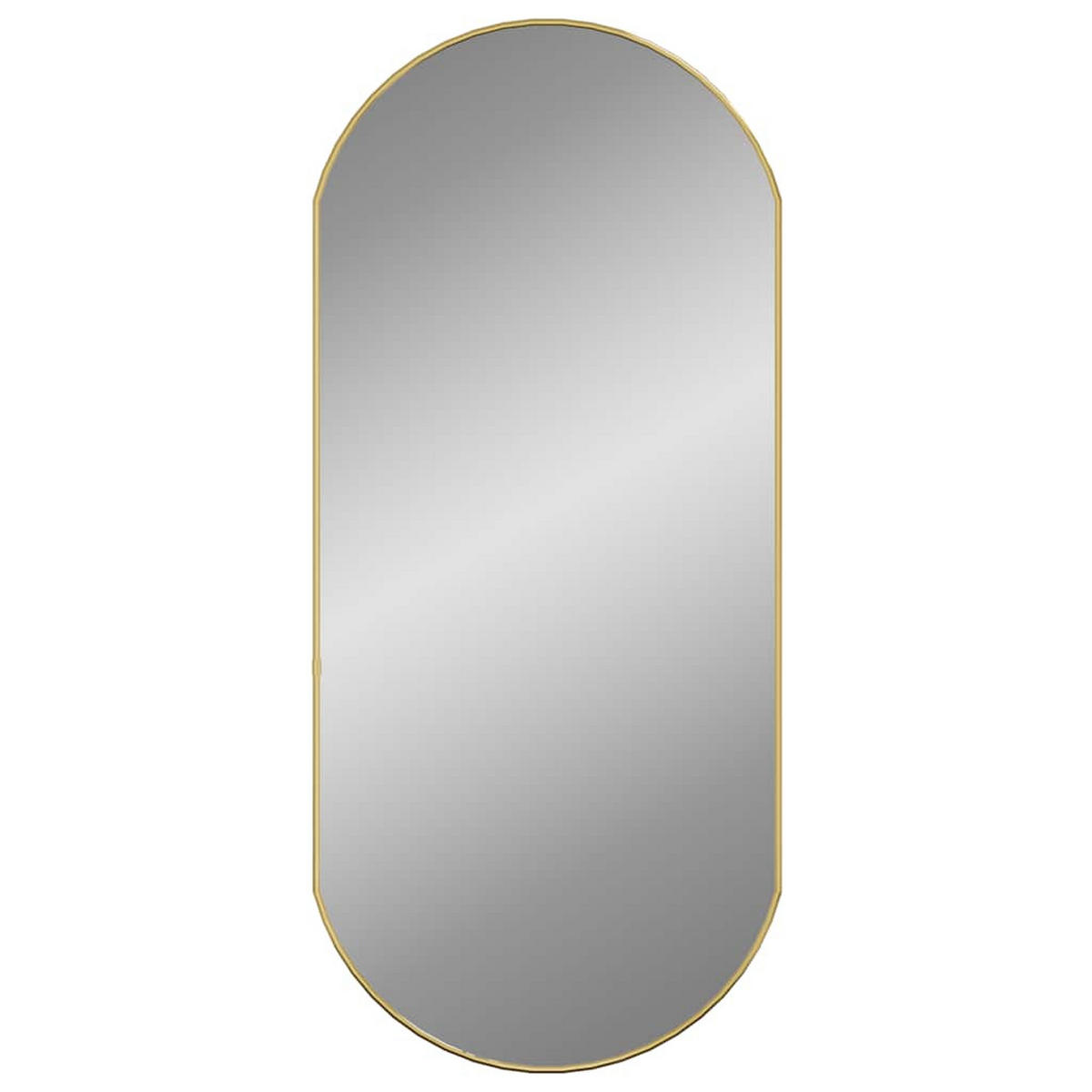 WANDSPIEGEL Golden 90x40 cm Oval - Goldfarben, Glas (40/90/1cm) - furnicato