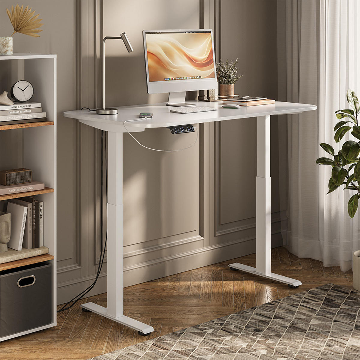 PSACÍ STŮL Elevate Bílá - bílá, kov (80/140/120cm) - Vicco