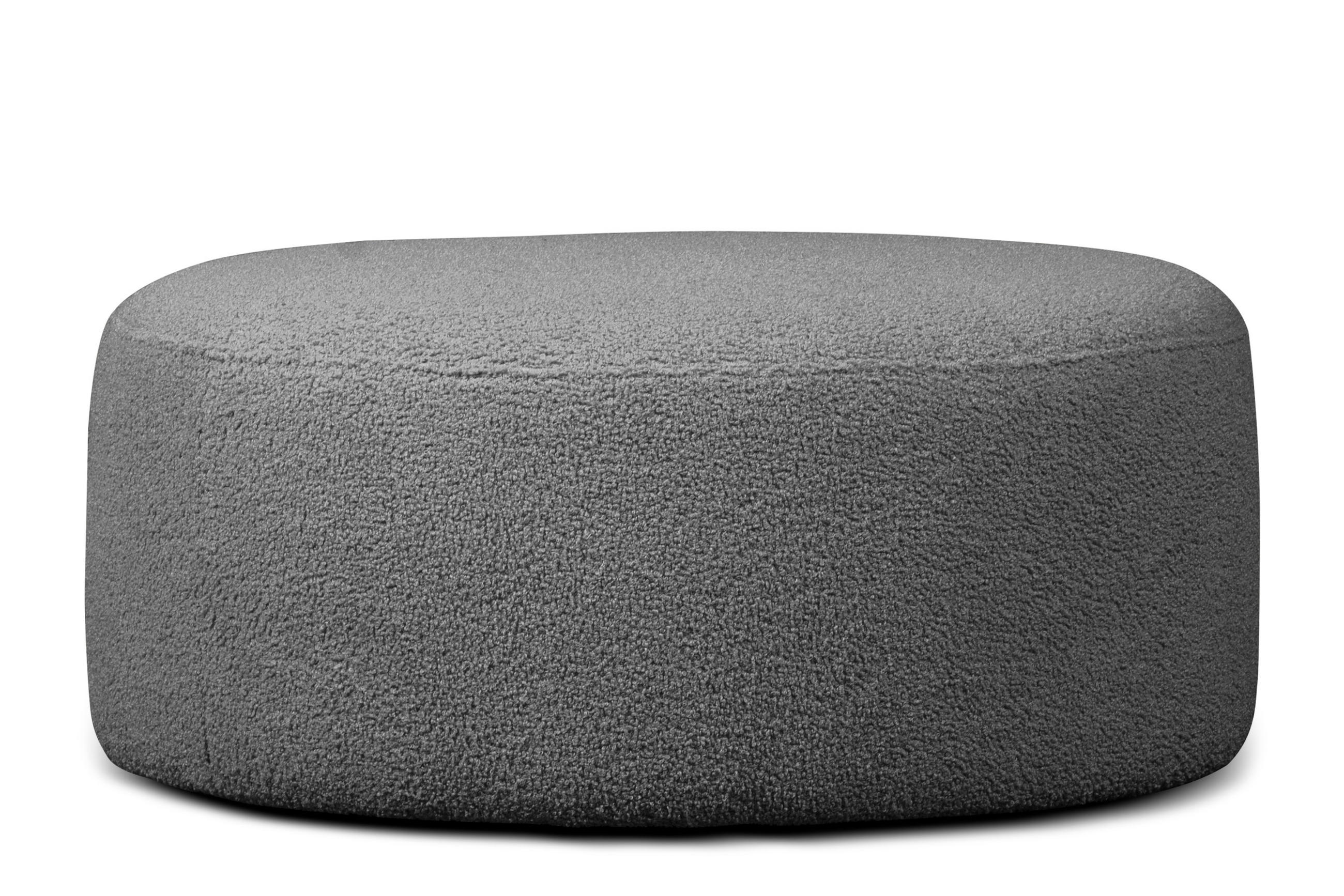 SITZHOCKER RAGGI mit 360° Drehfunktion, dunkelgrau - Dunkelgrau, Textil (80/36/80cm) - KONSIMO®