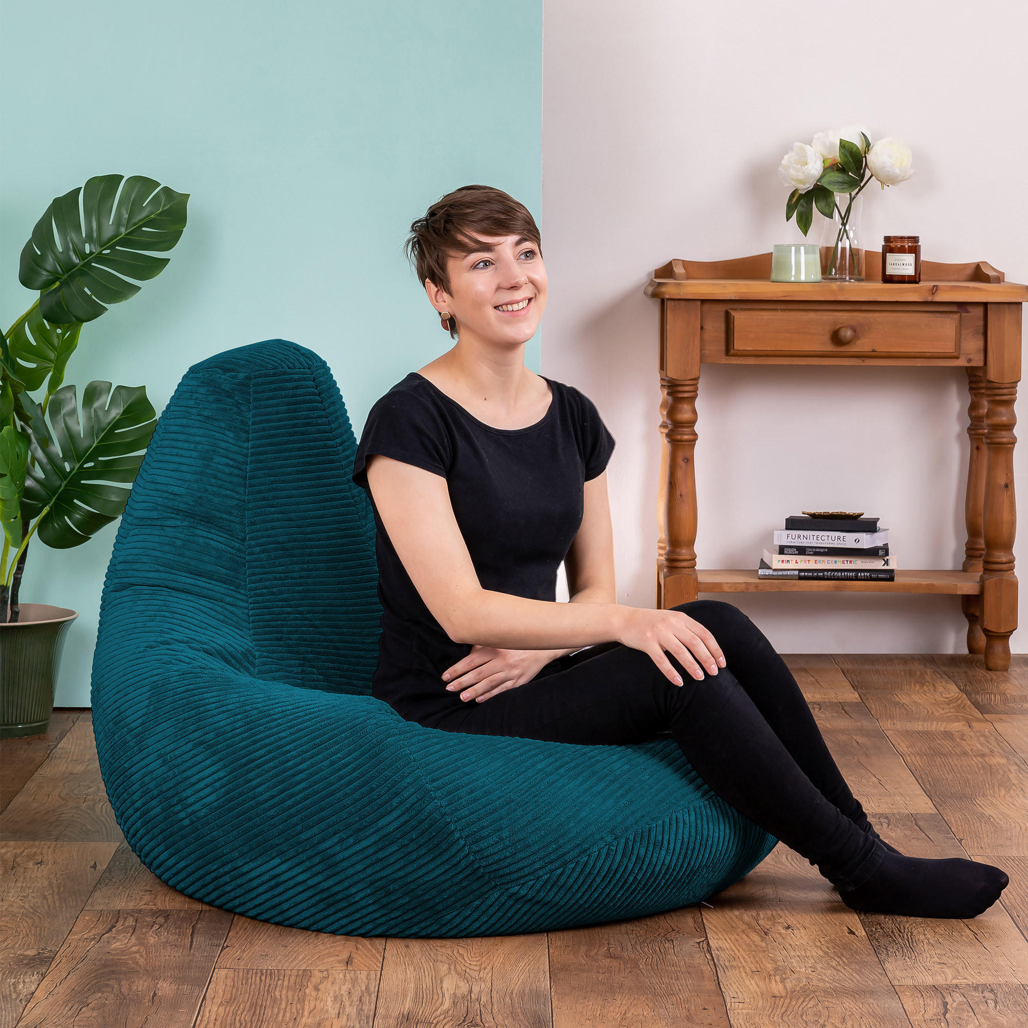 SITZSACK Dalton - Grün, Kunststoff/Textil (90/73/84cm) - icon