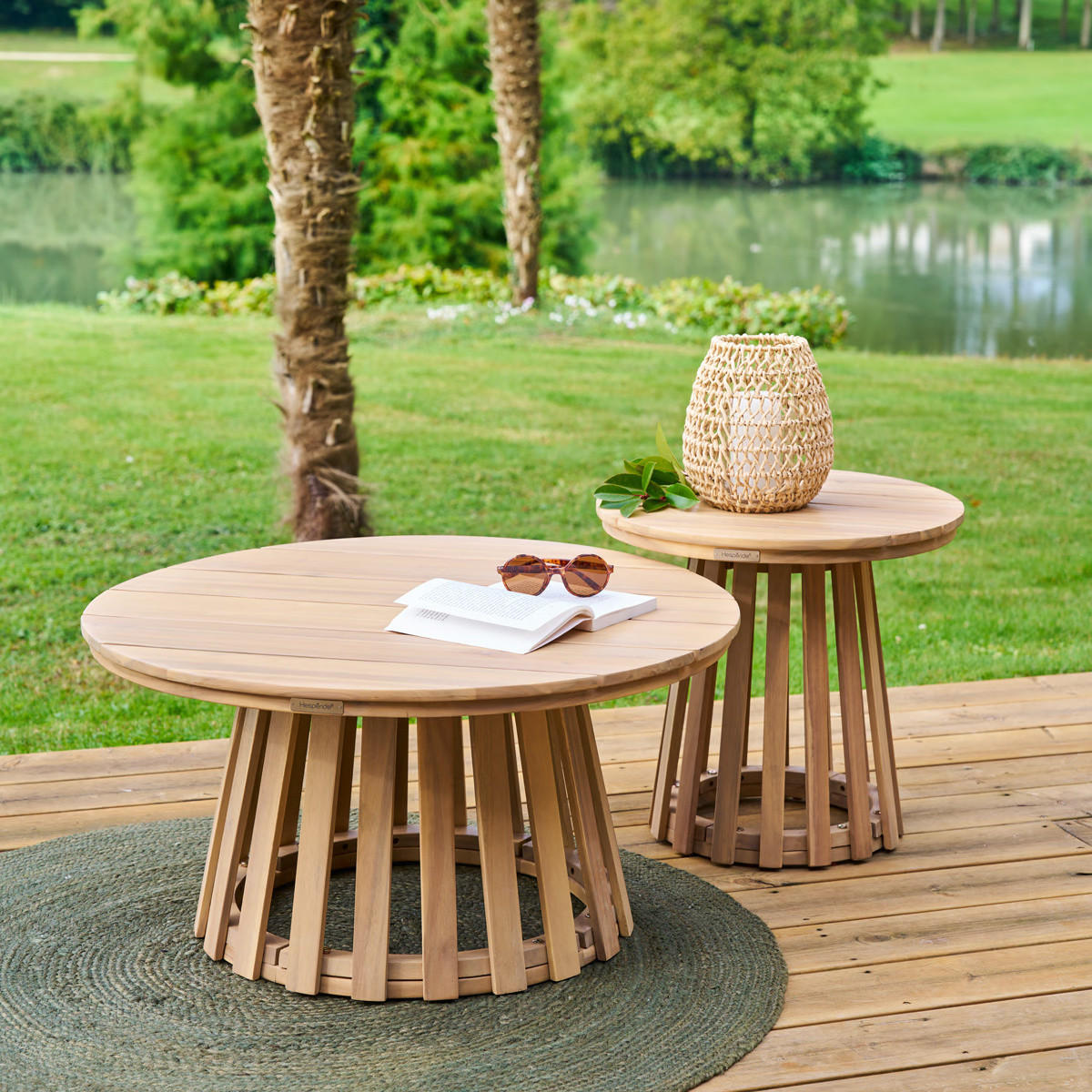 GARTENTISCH Akazienholz Ø 50 cm Osuna - Braun, Holz (50/50/46.5cm)