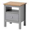 NACHTTISCH Massivholz 37/45/55 cm - Kirschbaumfarben/Grau, Holz (45/55/37cm) - hagge home