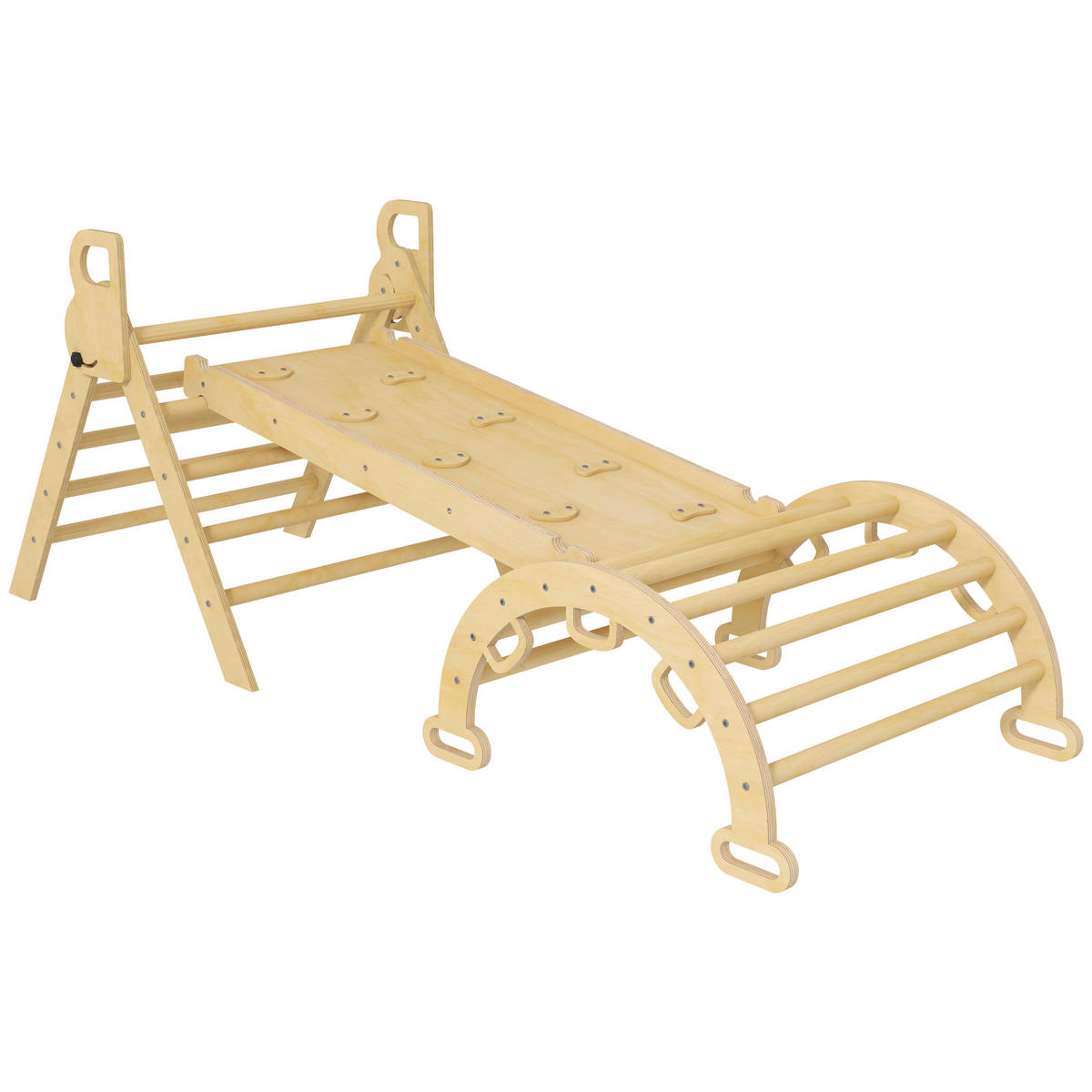 KLETTERSET DE-18388 Natur - Naturfarben, Holzwerkstoff (66/185cm) - ComfortXL