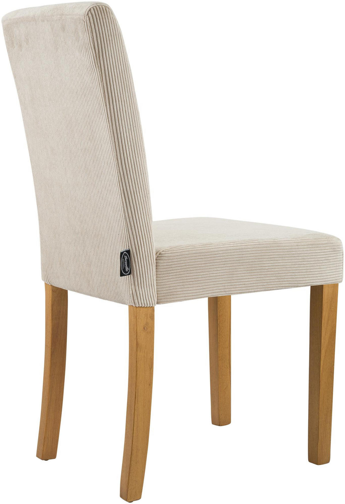 ESSZIMMERSTUHL Cord Hellbraun - Hellbraun/Naturfarben, Holz/Textil (41/91/47cm) - CLP