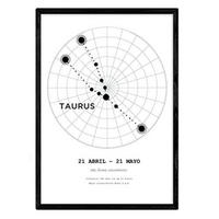 POSTER Sternzeichen Stier A4 Rahmenlos - Klar, Papier (29.7/5/21cm) - Nacnic