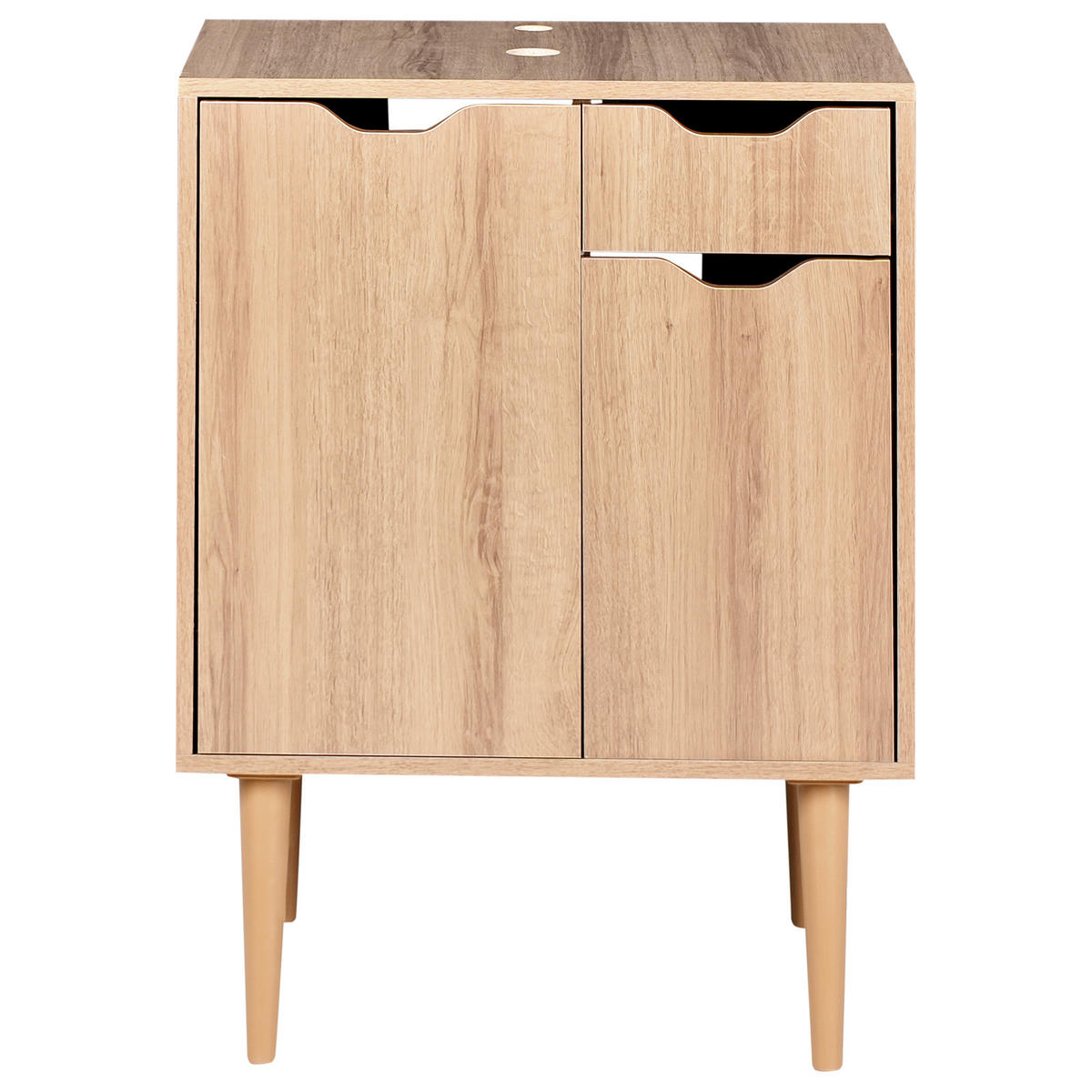 WASCHBECKENUNTERSCHRANK 60 cm Hellbraun Canoas - Hellbraun, Holzwerkstoff (60/80/39cm) - Beliani