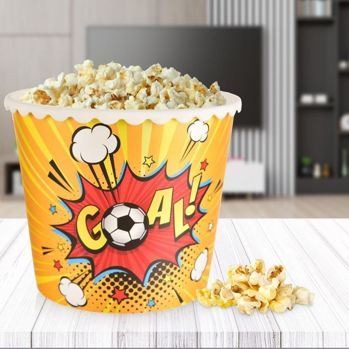 POPCORNBECHER Cinema gelb - Gelb, Kunststoff (17/17/14cm) - Orion 