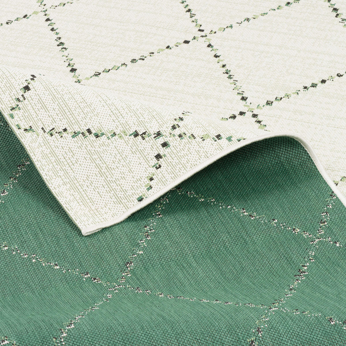 IN- UND OUTDOOR TEPPICH CARPETTO RAUTEN - Creme, Textil (120/170cm) - Pergamon