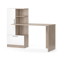 SCHREIBTISCH Tomy Sonoma/Weiß 150 x 59.3 cm - Weiß/Sonoma Eiche, Holzwerkstoff (59.3/150/120.1cm) - Vicco