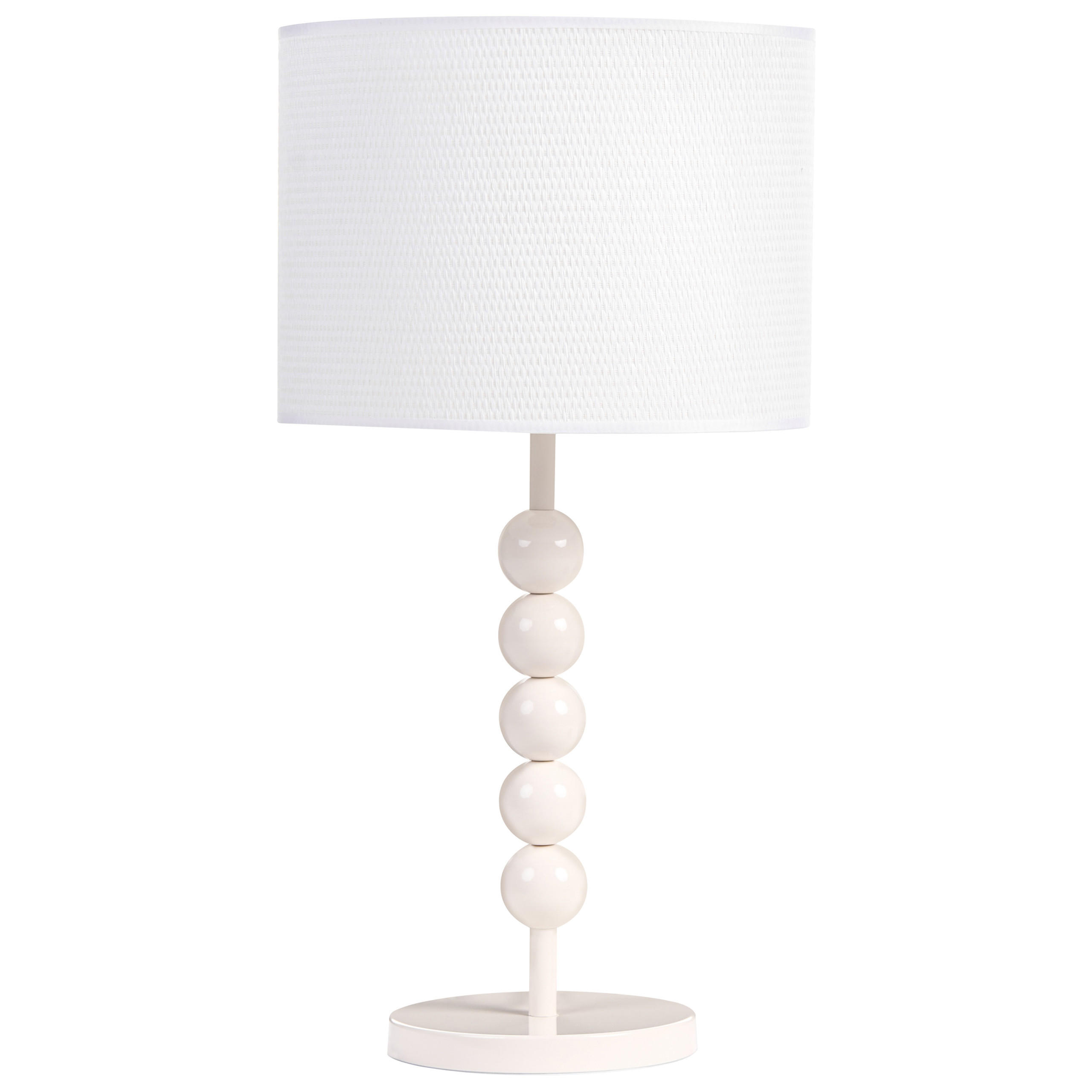 Beliani Tischlampe Weiß 30x58x30 cm