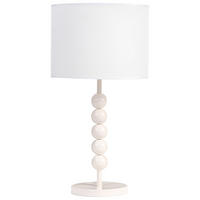 TISCHLAMPE Metall Weiß Loky - Weiß, Textil (30/30/58cm) - Beliani
