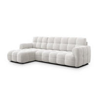 ECKSOFA MELLOW 4-Sitzer, creme - Creme/Schwarz, Holz/Textil (262/156cm) - Courtois Laville