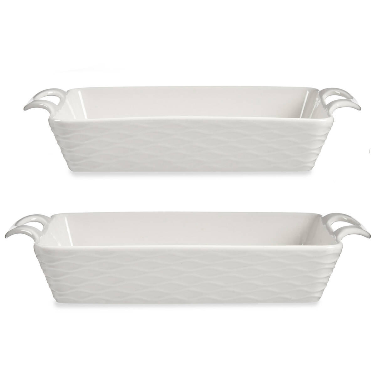 AUFLAUFFORM Porzellan 2er-Set - Weiß, Keramik (35.5cm) - Vessia