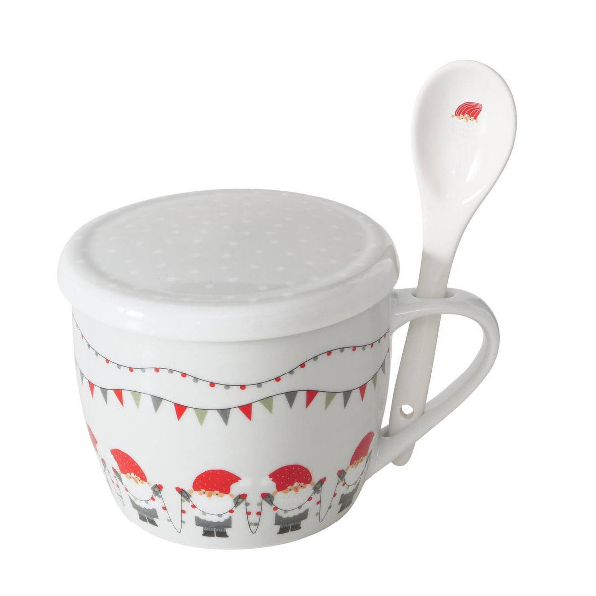 WEIHNACHTSTASSE Jumbo Monti 600 ml - Grau, Keramik (0.6L) - Boltze Home