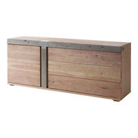 SIDEBOARD Akazie 180x45x75 beige lackiert Amsterdam #111 - Beige, Holz (180/75/45cm) - Massivmoebel24