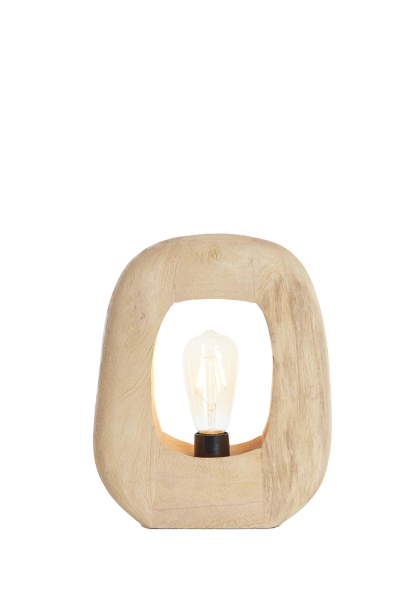 TISCHLAMPE Kelafo Braun 24/8/30 cm - Braun, Holz (24/8/30cm) - Light & Living