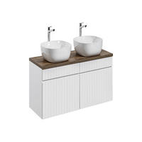 WASCHTISCHKOMBI 160 cm 5Teile - Iconic White I BM239 in Weiß/Santa Fe Vintage - Eiche Wotan/Weiß, Holz (160/46/46cm)