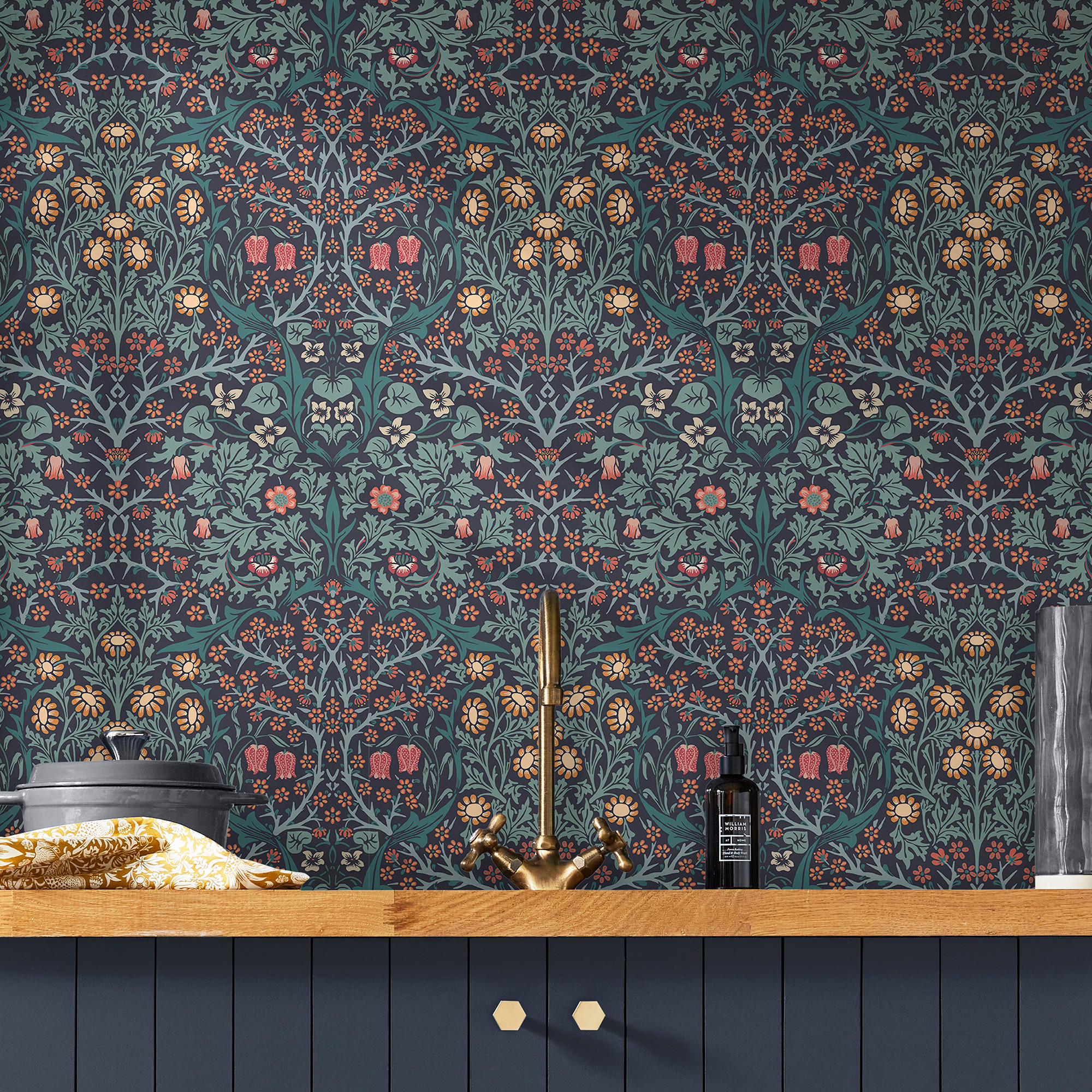 VLIESTAPETE Tapete Blackthorn Navy - Blau, Papier/Kunststoff (52/1000cm) - Graham & Brown