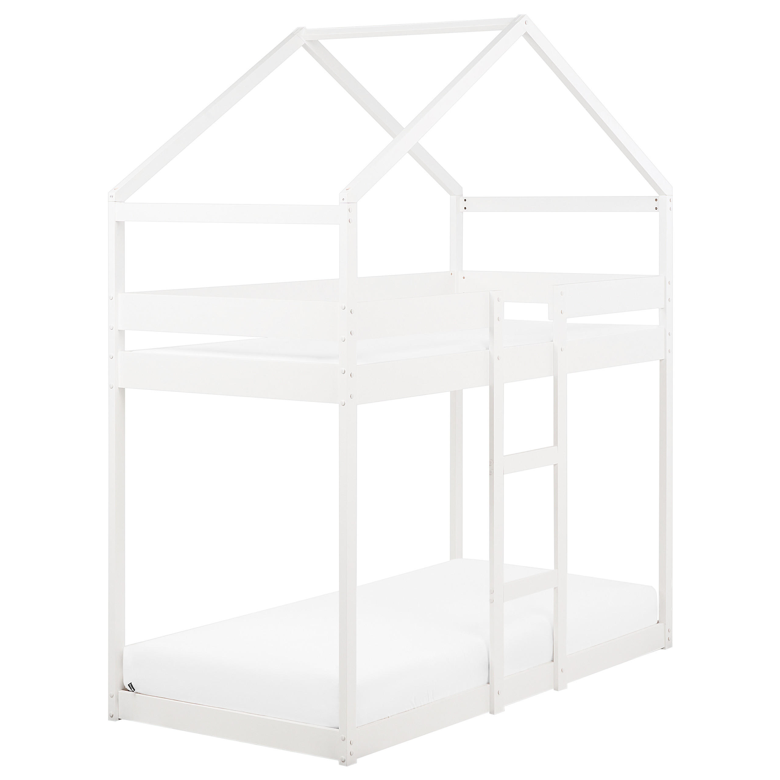 HOCHBETT 90x200 cm Weiß Labatut - Weiß, Holz (90/200cm) - Beliani