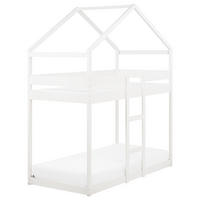 HOCHBETT 90x200 cm Weiß Labatut - Weiß, Holz (90/200cm) - Beliani