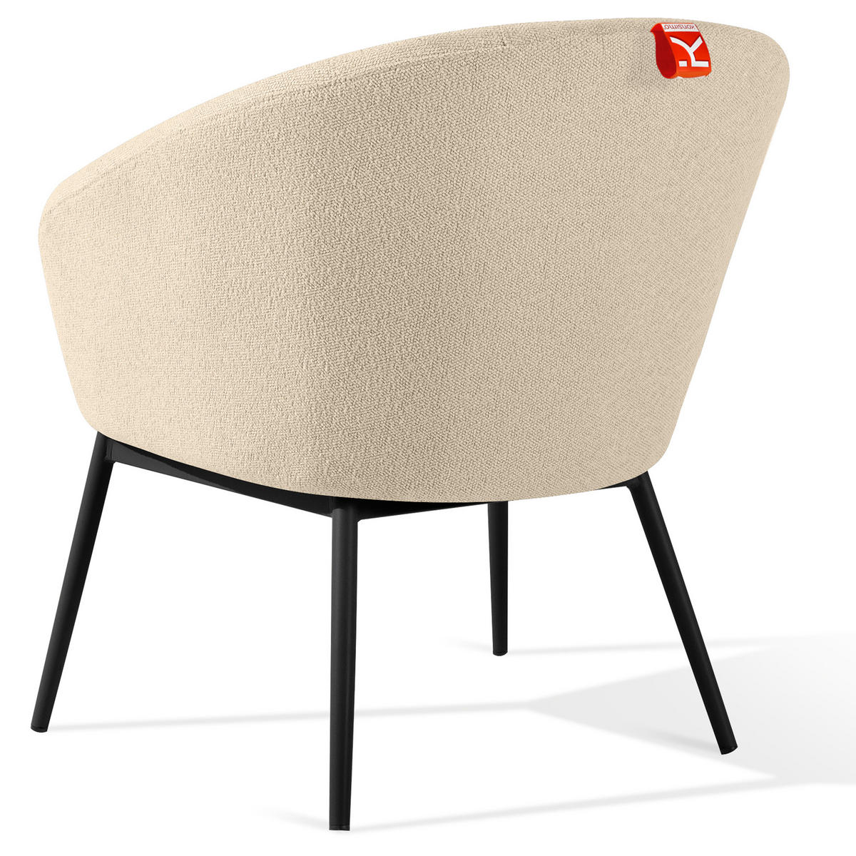 GARTENMÖBELSET SOLIS Gartenlounge-Set, creme/schwarz - Creme, Textil/Metall - KONSIMO®