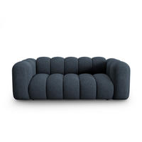 SOFA Lupine aus Chenille-Stoff königsblau 2 Sitzplätze - Dunkelblau, Textil (95/70/200cm) - Micadoni