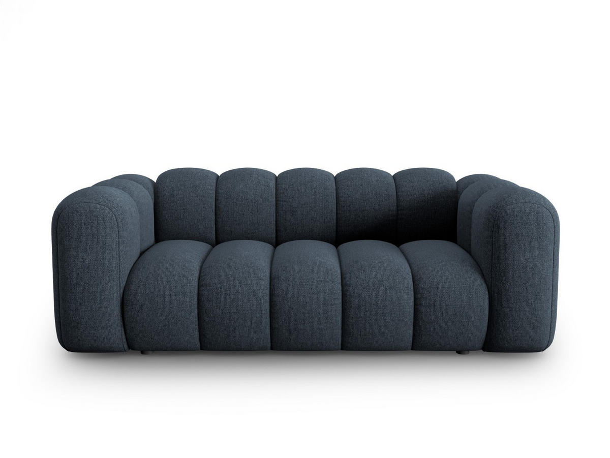 SOFA Lupine aus Chenille-Stoff königsblau 2 Sitzplätze - Dunkelblau, Textil (95/70/200cm) - Micadoni