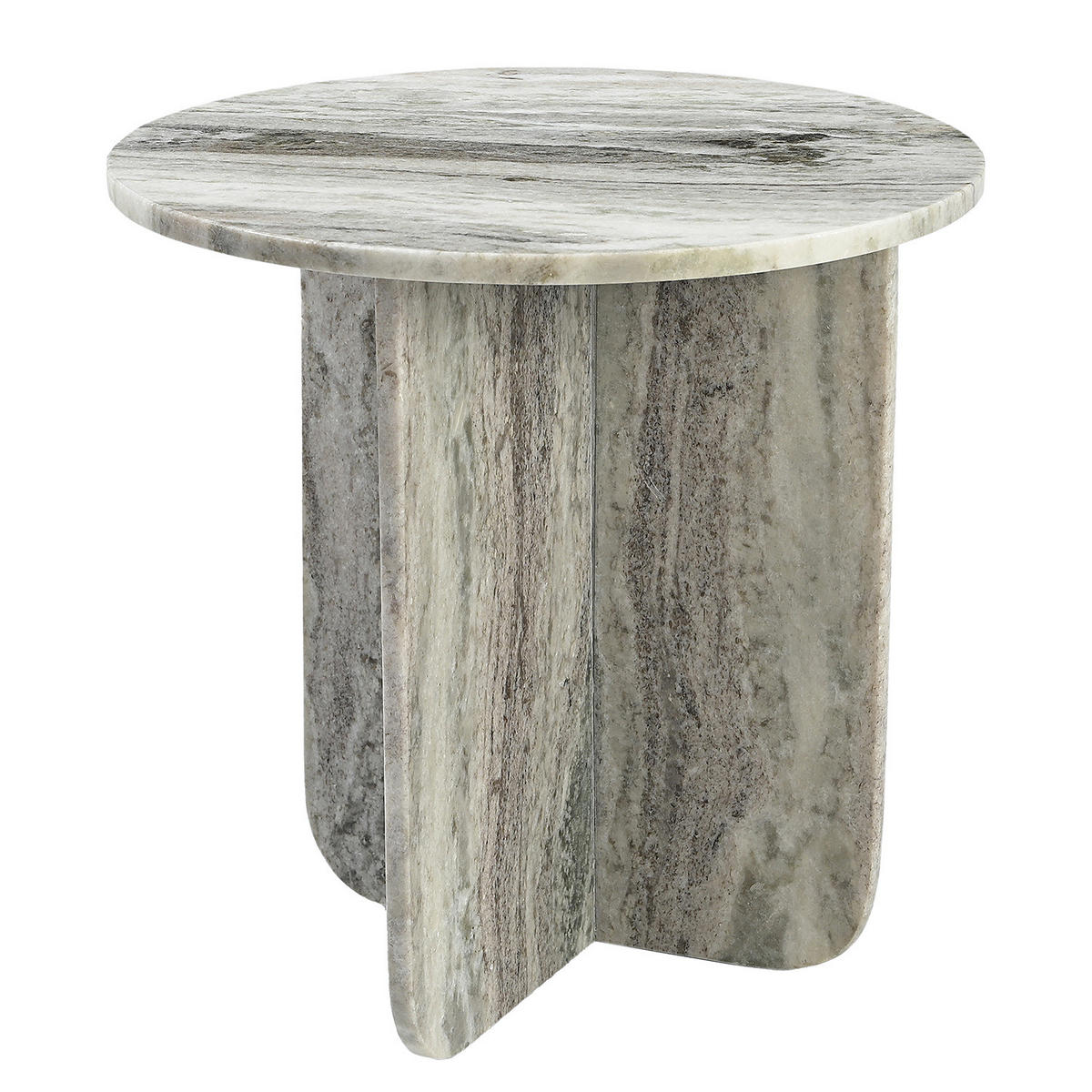 BEISTELLTISCH - Marmor Grau - Grau, Stein (40/40/40cm) - home24