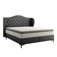 POLSTERBETT Pelagio In Whisper - Graphitfarben, Holzwerkstoff/Textil (160/200cm) - Fun Möbel