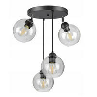 PENDELLEUCHTE HAGEN - Transparent, Glas/Metall (40/40/70cm) - kiki design