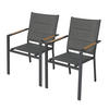 GARTENSTUHL 2-tlg., Grau - Grau, Textil (56/90/55.5cm) - Oviala