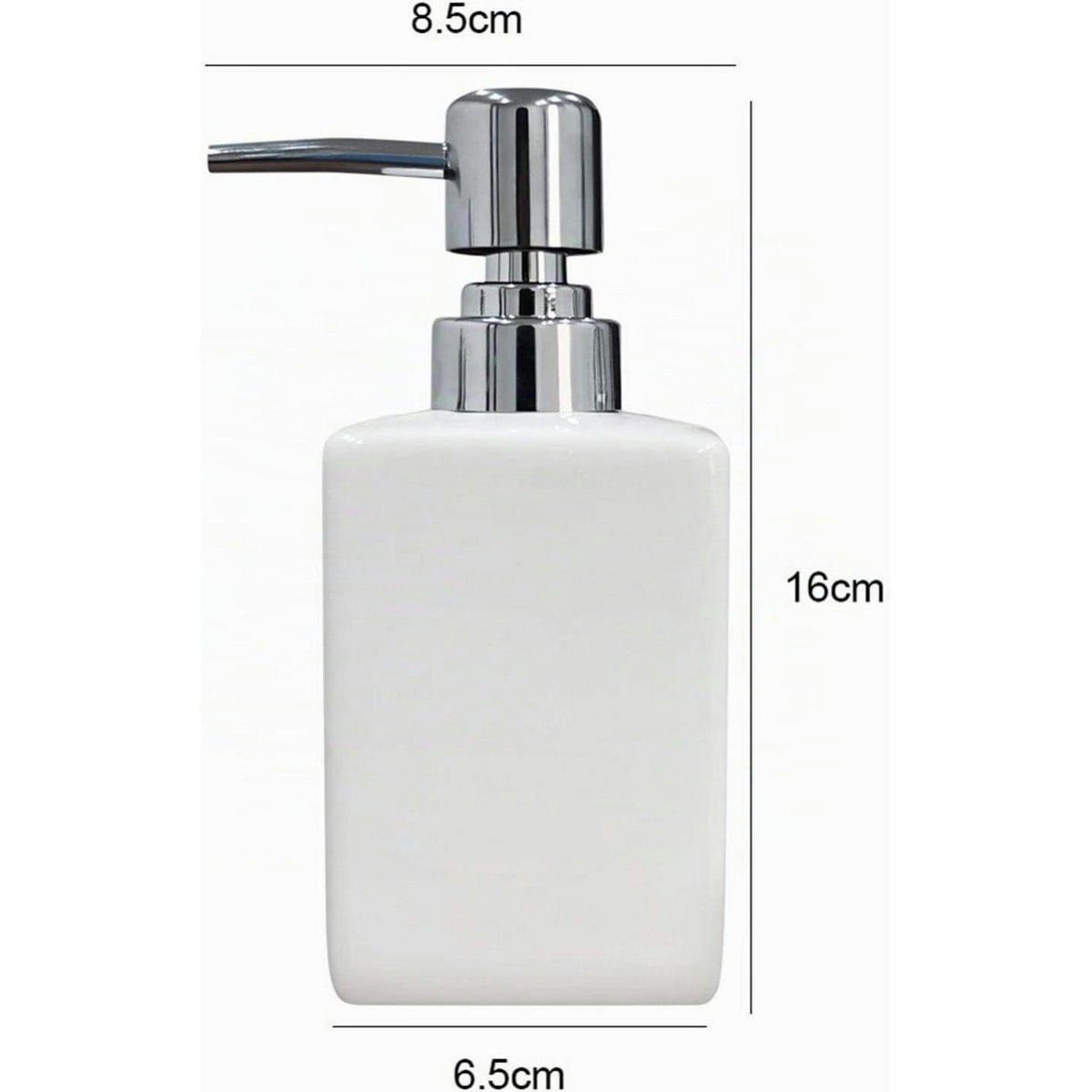 SEIFENSPENDER Keramik Weiß 320 ml - Weiß, Keramik (6.5/16/6.5cm)