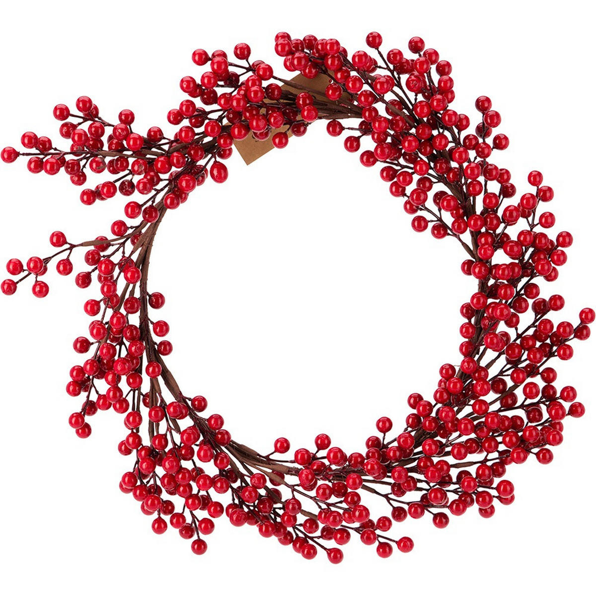 WEIHNACHTSKRANZ Stechpalme 50 cm Rot - Rot, Kunststoff (12cm) - Home Styling Collection