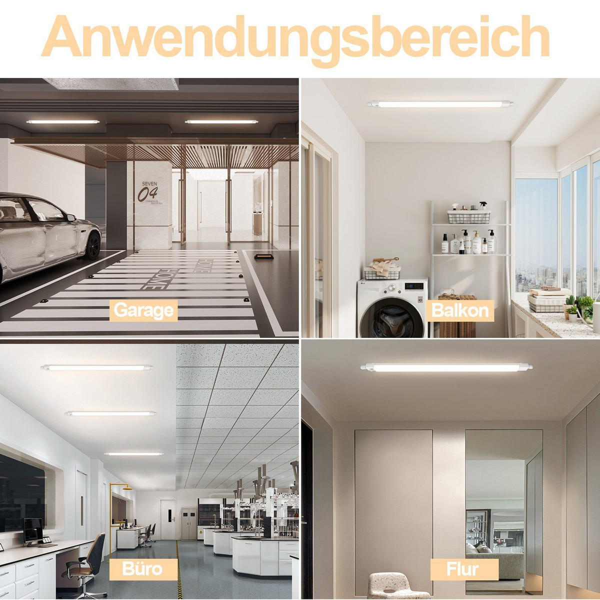 LED-DECKENLEUCHTE 120/5.1/3.1 cm - Weiß, Kunststoff (120/5.1/3.1cm) - Nettlife