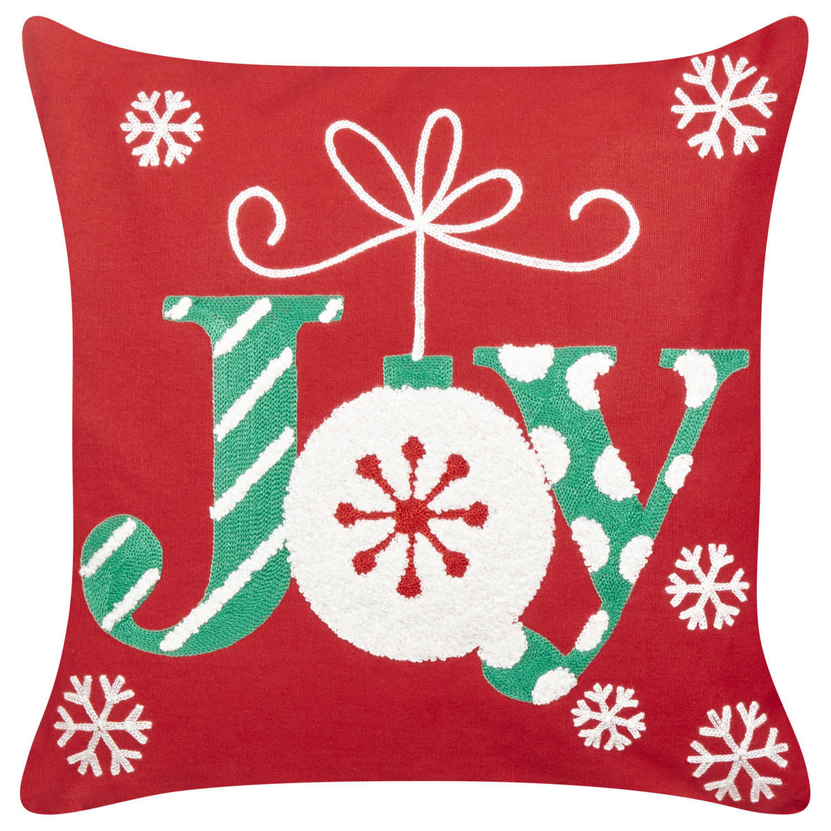 PRYDNADSKUDDE set om 2 röd 45/45 cm Gingerbread - Röd, Textil (45/45cm) - Beliani