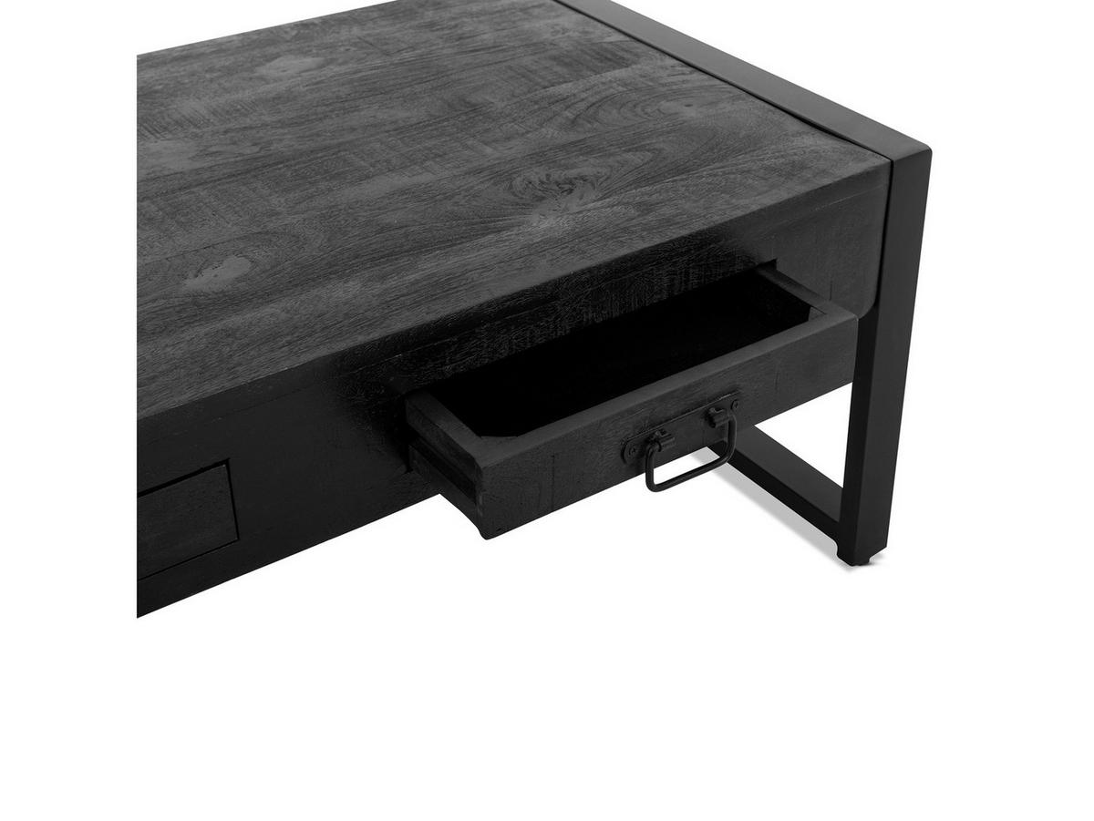 COUCHTISCH Britt Mangoholz 120 cm / 60 cm Schwarz - Schwarz, Holz (60/120/45cm)